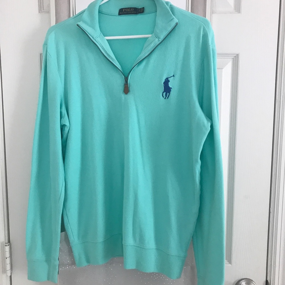 Men’s Polo Ralph Lauren Teal Half Zip Pullover